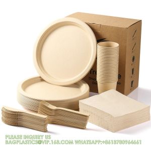 China Compostable Sugarcane Bagasse Paper Round Plates 9 Inch 9 Greaseproof And Microwavable PFAS Disposable Plates on sale