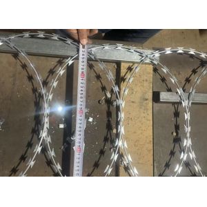 500mm Coil Diameter Flat Rape Coils Razor Wire To Security Fence