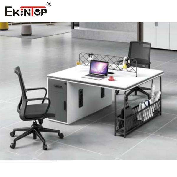 Quality Convertible 2 Person Computer Workstation Revolving Melamine Board Material wholesale