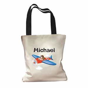 Lightweight Custom Printed Tote Bags With Colored Handles Fashionable