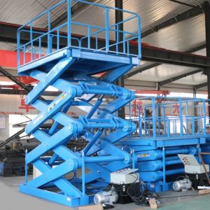 China Hyd Stationary Scissor Lift Platform 1000KG Hydraulic Double Scissor Lift Table on sale