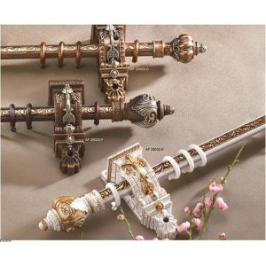 China Classical delicate PP plastic curtain rod finials for home decoration on sale