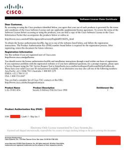 Cheap 1900 L-SL-19-SEC-K9= IPSEC Cisco Software Licensing For 1921/K9 1941/K9 Router for sale