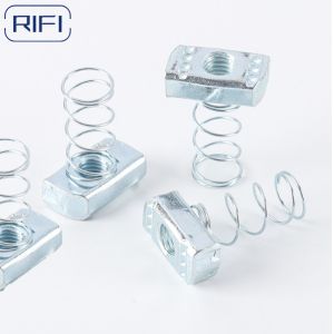 Sizes Range From 1/4" to 3/8" Long Zinc Spring Nuts Channel Nut