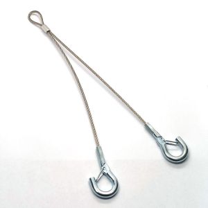Two Legs Hanger Wire Galvanized Steel Wire Rope Slings With Soft Eye Loops For