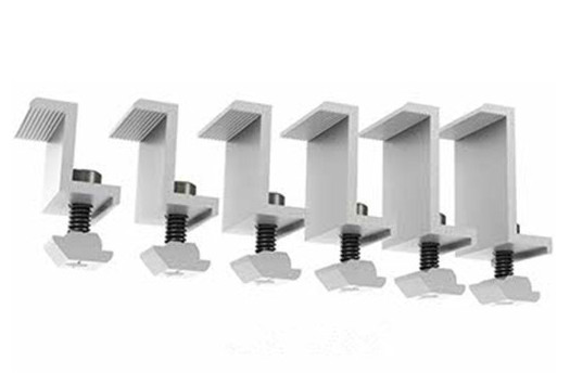 Quality Anodized Solar Roof Mounting Systems PV End Clamp Customized Dimensions wholesale