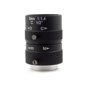 8mm 1/2" Manual Fixed 3.0MP Machine Vision Lens