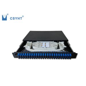 Rack mounted ODF 48 fiber optic patch panel 19inch 1U SC duplex adapter port