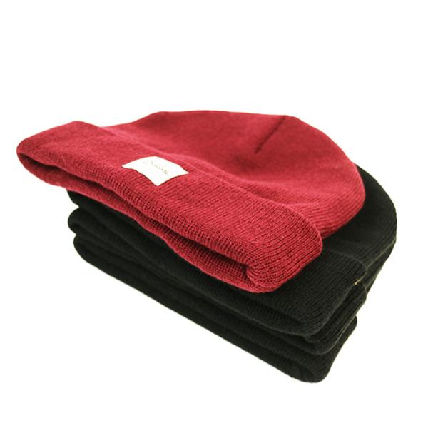 Quality Popular unisex warm all colors customize woven label winter knitted boonies hats wholesale