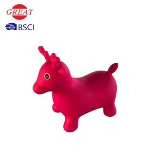 Kids Bouncy Animal Hopper Red Deer Shape Good Wear Resistance OEM Available