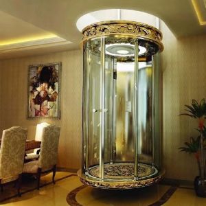 Cheap Microcomputer-Controlled Abnormity Automatic-Door Elevator – Circular Glass Design with 50Hz Power Supply for sale