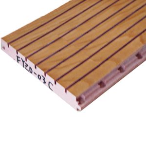 Sound Absorbing Board Fire Retardant Finished Function Room Wood Grooved