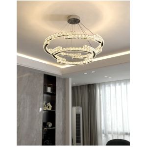 Luxury Crystal Ceiling Lamp Suitable for Living Room Bar Bedroom Ceiling Lamp(WH