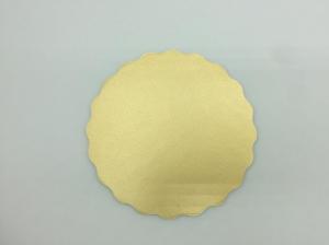 Cheap Wedding Gold Foil Cake Boards , Round Cardboard Cake Base With Flower Edge for sale