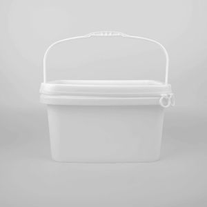 25*17*15.8cm Clear Food Grade Square Plastic Bucket With SGS Approval