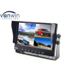 Black 7 Inch Car Monitor 4 Channel Video Input HD Screen
