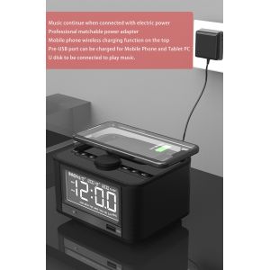 Bluetooth 4.2 Speaker 10M 5W FM Radio Alarm Clock
