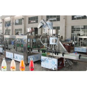 3 in 1 For PET / Glass Bottle Automatic Beverage Juice Hot Filling Machine