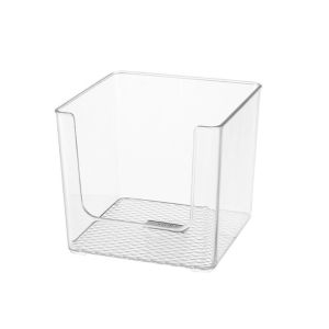 Plastic Open Storage Bins Clear Pantry Organizer Box Bin Containers for