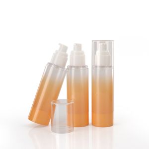 Orange 50ml Cylinder Empty Plastic Lotion Bottles