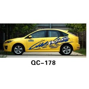 Cheap Waterproof Respect PVC Custom Car Body Sticker QC-178I for sale
