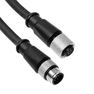 Alvin's Cables M12 8 Pin Male to 8 Pin Female A-Code Cat6a High-Flex Shielded