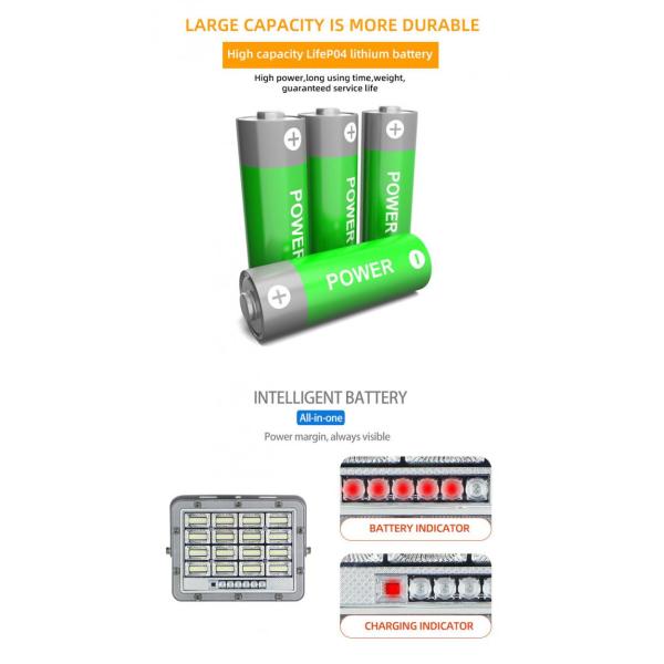 SMD Solar Powered LED Flood Light With Sensor Stadium Sports Field 20W 60W 7