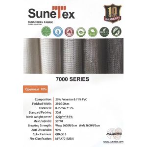 10% Openness Ice White Solar Fireproof Roller Blinds Fabrics for Home Decor