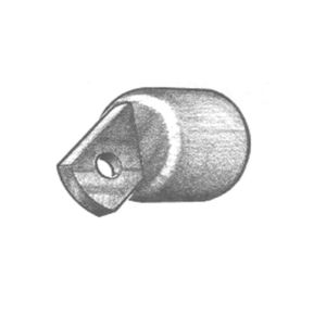 Black Powder Coated Top Rail End For Chain Link Fence with 1 5/8'' Thread Size