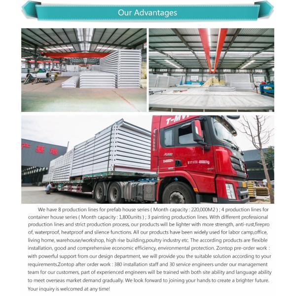 Zontop Material Fast Build Easy Moving 20ft Storagel Container Living Prefab House