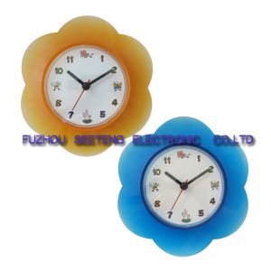 flower shap desk alarm clock with colorful material and lovely customized dial