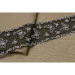 80mm Width Black And White Lace Trim Multifunctional Watersoluble