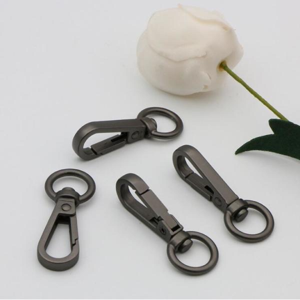 Simple custom bag accessories gunmetal color zinc alloy 11.2 mm swivel snap