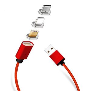 Cheap Type c iPhone lighting micro usb Magnet adsorption braid USB cable for sale