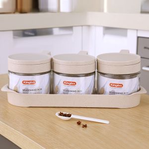 Glass Condiment Bottle Combination Sealed Jar