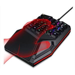 One Handed Razer Grade Quiet Xbox Gaming Keyboard RGB Luminescence