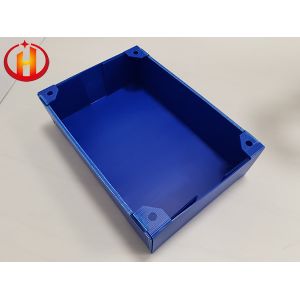 Reusable Blue Plastic Corrugated Totes Collapsible