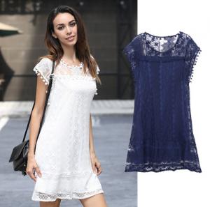 Cheap factory clothing manufacturer OEM high quality lace dress for woman for sale