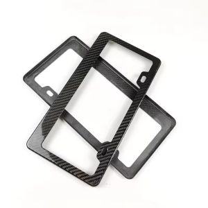 Professional Manufacture Cheap Classic Carbon Fiber License Plate Frame for USA