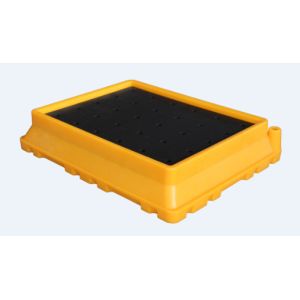 Laboratory Platform PE Spill Containment Pallet 100KGS 11L White Yellow Color