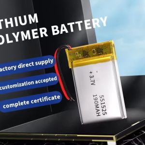 551525 3.7V 190mAh Lithium Polymer Battery KC UN38.3 Certified Rechargeable Lipo