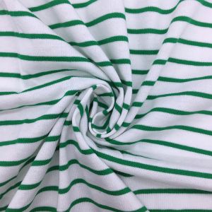 100% Combed Cotton Knitted Stripe Jersey Fabric Cotton Combed Stripe Fabric for
