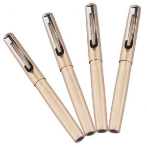 Stationery Factory Custom Logo Black Ink Metal Roller Ball Pen Set