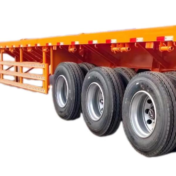 Quality CIMC Customizable 4-Axle Flatbed Semi-Trailer High Quality Truck Trailers wholesale