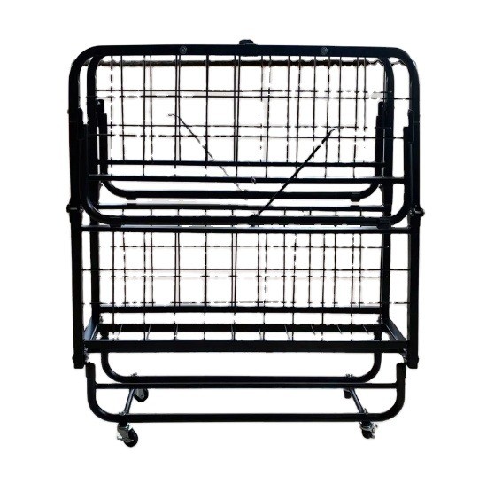 Quality Full Twin Cot Size Rollaway Bed Frame Platform Iron Company for Home Bed in Black wholesale