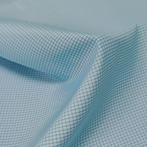 Anti Static 5mm Grid Woven ESD Fabric With Composition 98% Polyester 2% Carbon