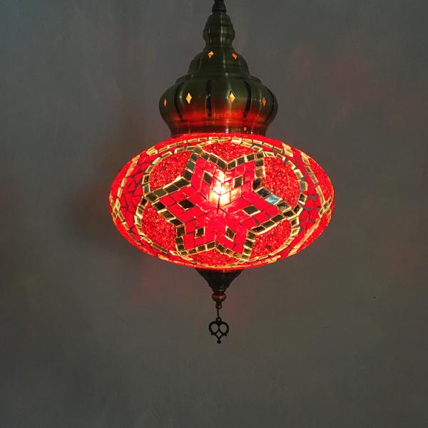 Turkish Lamp Colorful Glass Pendent Light E14 Warm White Bedroom Bar Corridor Balcony Light(WH-DC-17)