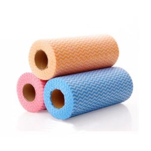 China High Water Absorbency Wood Pulp Nonwoven Cleaning Wipe Roll on sale