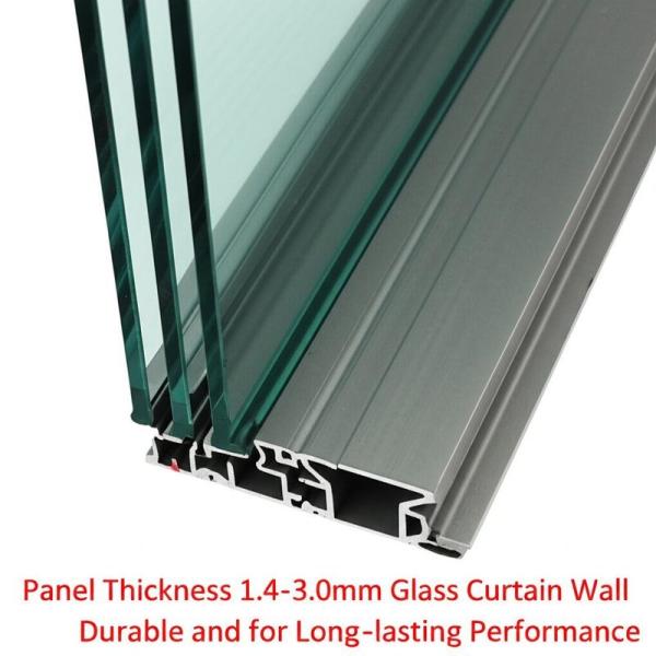 Panel Thickness 1.4-3.0mm Glass Curtain Wall Durable and for Long-lasting