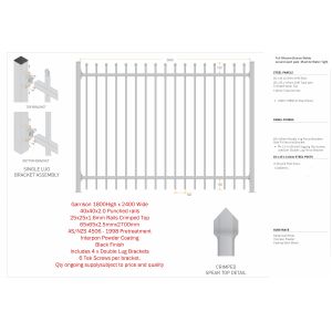 2400mm width Crimped spear metal garrison fence supplier